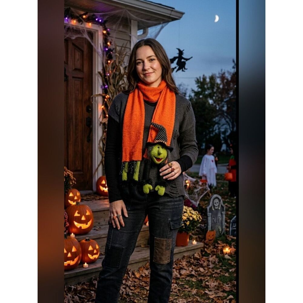Scarf Halloween Theme Witch